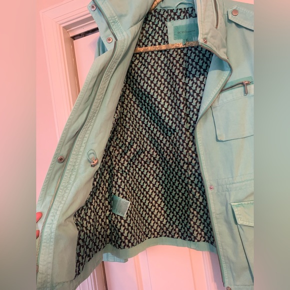 WOMENS BCBGeneration TEAL UTILITY JACKET COAT SIZE MEDIUM - Picture 4 of 7
